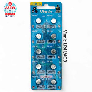 (1 Lembar Isi 10) Baterai Batre Vinnic L736F LR41 Original Baterai Jam Digital Dan Lainnya AG3 1.5V