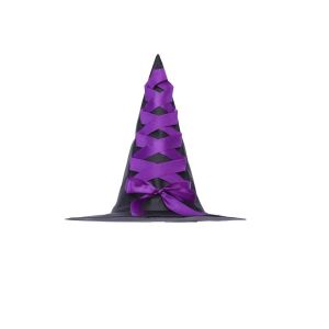 VINEY DIY Halloween Witch Hat Cartoon Eye-catching Halloween Broom Ornaments Multi-color 3D Witch Dress Up Ornaments Cosplay