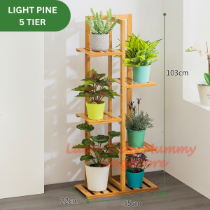 【Type B】3 Tier 4 Tier Plant Rack Flower Stand Flower Rack - 100% natural bamboo - Pretty Display
