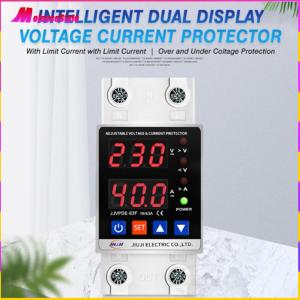 【Free Shipping】 220V 63A Dual Display Over Under Voltage Protector with Adjustable Settings for Safe Electrical Circuit Management