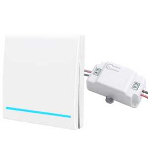 TaffHOME Saklar Lampu Wireless Tanpa Kabel Tempel Dinding Tembok Lamp Switch RF 433MHz - WHK01