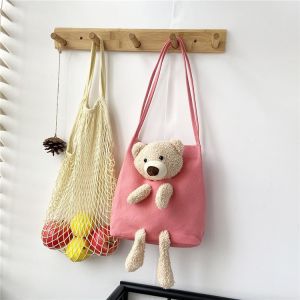 Túi Xách Vải Kèm Gấu Bông Hàng Chuẩn - BEYOU