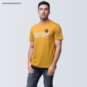 Bombboogie Kaos Pria Slimfit Consty Mustard Exclusive Online 12F40B4MS