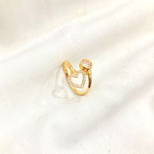Cincin Lapis Emas Flexible Wanita Anti Karat Aksesoris Cewek Yaxiya Jewelry