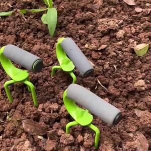 Potted Plant Flower Pot Soil Turning Tool Loosening Steel Fork Rake Four-Tooth Steel Fork Lawn Fork Iron Fork Cleaning Fork