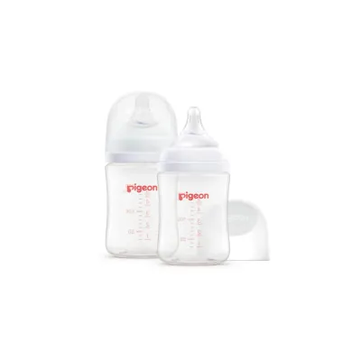Pigeon Softouch BPP 3 Baby BPA-Free PP Wide Neck Nursing Bottle 0M+ 160ml / 240ml - Logo | baby milk bottle / baby feeding bottle
