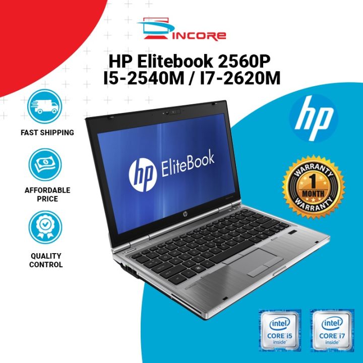 HP Elitebook 2560P Intel Core I5-2540M I7-2620M 4GB 120GB