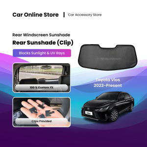 TOYOTA VIOS 2023-present Rear Windscreen CarFit OEM Sunshade Block 67.3% UVB & 66.9% UVA Radiation - 1PCS