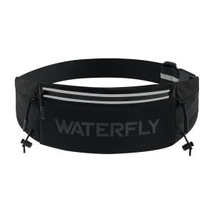 WATERFLY Running Belt Bag Fanny Pack Breathable 3 Pocket Waist Bag for Men Women Workout Exercise Fitness Sport Accessories ALL Phones For Triathlon Marathon Cycling Motor With Number Bib Holder