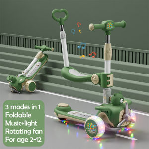 Skuter Anak lipat luar Skuter anak roda 3 untuk anak laki laki dan perempuan skuter mainan anak Kids Scooter skuter