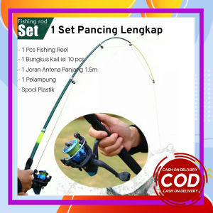 Set Alat Pancing Uticate Lengkap Tinggal Pakai - (Joran + Rill Audrey + Kail + Kambangan)