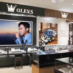 OLEVS watch for women original waterproof movement leather strap multifunctional luminous calendar women watch