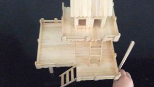 Nhà sàn mô hình que kem handamde Đồ Trang Trí Vintage Bằng Gỗ Sản Phẩm Thủ Công Mỹ Nghệ Việt Nam - Lazada