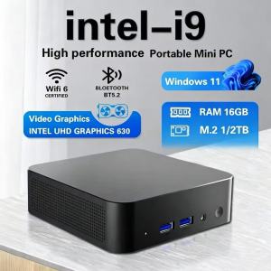 Intel i9 Mini PC 16GB RAM 1TB/2TB SSD Windows 11 Portable Desktop Computer For Office Study Gaming