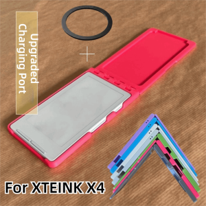 EASYEAH Shockproof Protective Cover with ic Metal Ring Flip-top Protective Shell Full Coverage PETG EBook Reader Case for XTEINK X4 E-Reader Protection