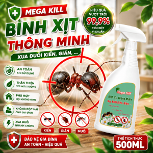 Bình Xịt Diệt Muỗi Kiến Gián Mối Sinh Học Mega Kill Chai 500ml