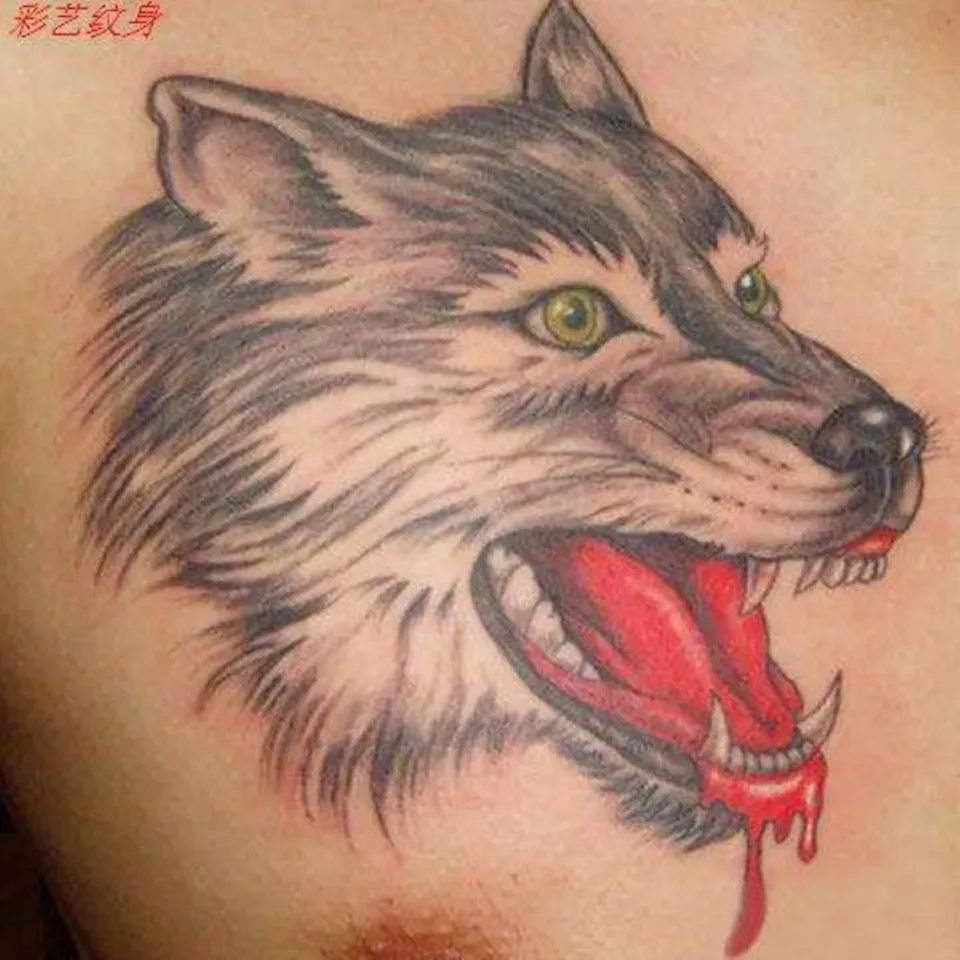Hosting | Wolf tattoo design, Hình xăm động vật, Chó sói