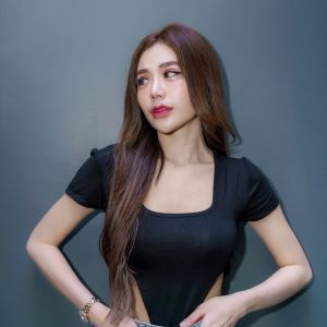 🌈 MesubShop 🌈บอดี้สูทแขนสั้น เซ็กซี่มีกระดุมแป๊กน้าช่วงอกผ้า2ชั้นใส่ปาร์ตี้ รุ่น A2