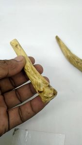 Once/Pipa Akar Bahar Putih Ukir Naga panjang 12 cm murah asli gurih