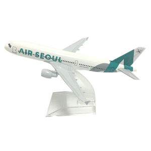 2025JASON TUTU 16cm Korean Air Seoul Airbus A380 Airlines Model Airplane Diecast Metal 1/400 Scale Planes