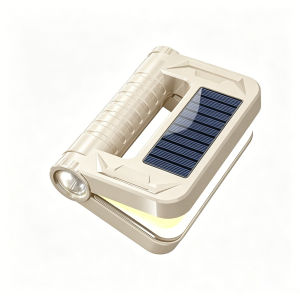 Solar Rechargeable LED Work Light Foldable Portable Floodlight Outdoor 500LM Bright Flashlight with Versatile Hanging Hook Tripod Hole for Camping Car Repair Garage