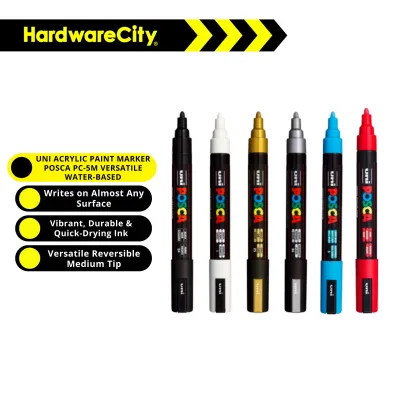 UNI ACRYLIC PAINT MARKER POSCA PC-5M VERSATILE WATER-BASED