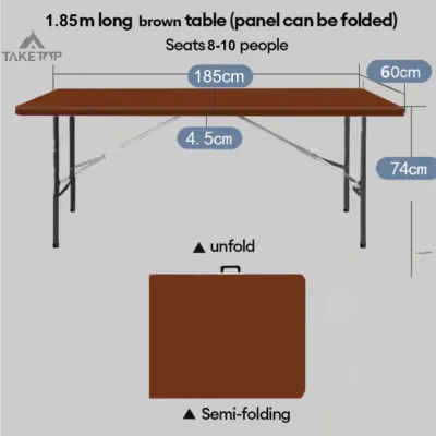 4FT 6FT Folding Table Computer Table Study Table Heavy Duty Folding Table for Office Outdoor Picnic