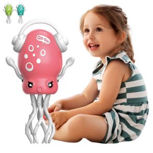 YUDESHUI Đồng hồ Đồ chơi bạch tuộc nhảy múa Bò nhảy Cảm biến chướng ngại vật tự động Đồ chơi bạch tuộc Wiggly Wonder Hài hước Quán tính ma thuật Đồ chơi bạch tuộc tự động nhảy dành cho quà tặng trẻ em