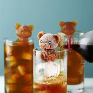 Ice Cube Maker Little Bear Ice Cube Mould Cute Silicone Bear Frozen Milk Tea Coffee Ice Ball Mould - Keimav