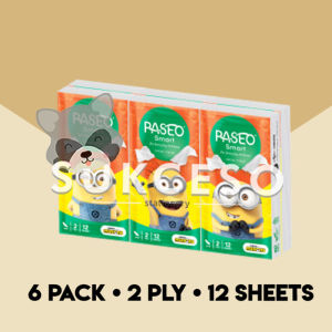 Paseo Tissue Hanky Pocket NON Parfum PER PAK ISI 6 12 Sheets