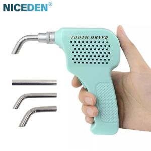 NICEDEN Dental Tooth Dryer Tooth Drying Equipment with 3 Nozzle Tips Rechargeable Veneer Bonding for Oral Ortho dontics
