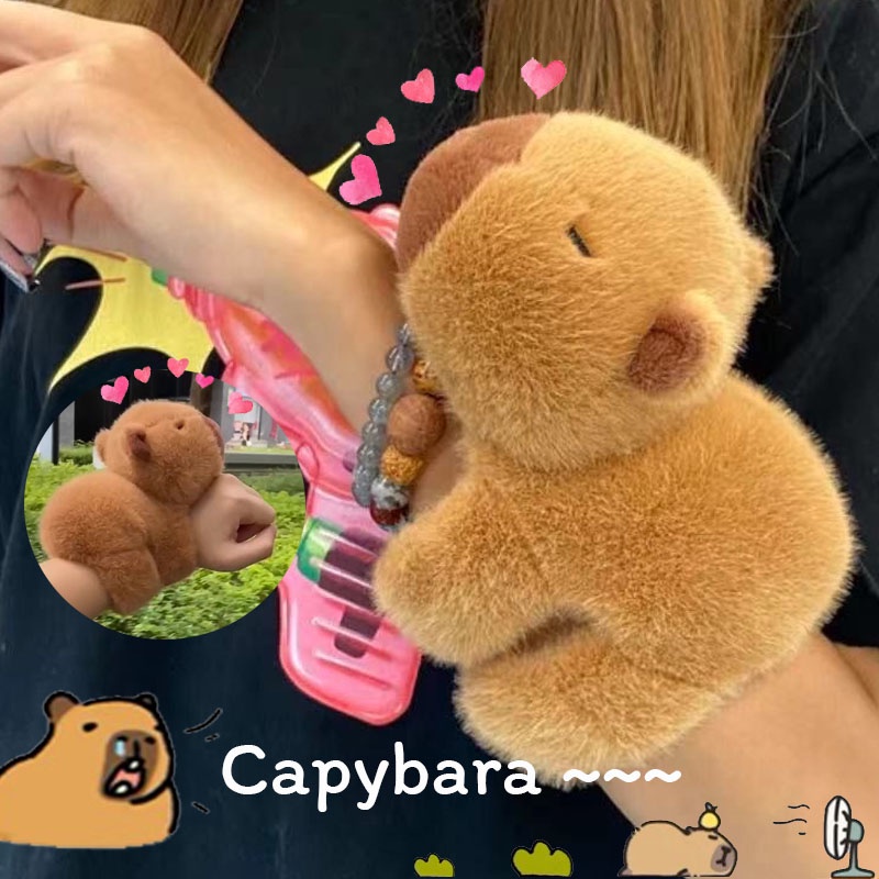 ตุ๊กตาผ้าขน 【BermaBaby】พร้อมส่ง capybara คาพีบาร่า สร้อยข้อมือ ตุ๊กตาคาปิบาร่า หมาะกับของขวัญวันเกิด