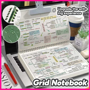 Square 120 Pages Loose Leaf Notebook Detachable Thick Grid Notebook Waterproof Diary Book  活頁本可拆卸