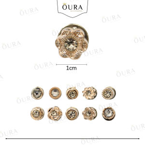 Mini Bross Set 10Pcs Pin Kancing Baju Hijab Celana Klip Kecil Aksesoris Fashion Wanita Korean Style