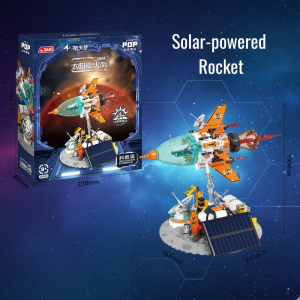 DIY Toy as a gift for kids Jaki building brick toy with space theme Globe Rocket Solar toys