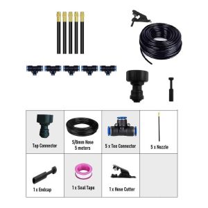 Automatic Irrigation Sprinkler Bending Free Watering Nozzle Kit Rotating Copper Nozzle Watering Kits Irrigation System