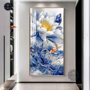 Tranh Cá Chép Cao Quý Tranh Treo Tường Tranh Canvas Tranh Tráng Gương Tranh Phòng Khách