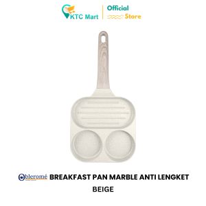 Breakfast Pan Wajan Penggorengan Telur Pancake Omelet Pan Granite Marble Anti Lengket KTCmart OBLEROME