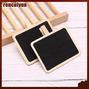 rencuiyun 10ชิ้นกระดานดำไม้ขนาดเล็กบันทึกข้อความกระดานตกแต่งบ้านร้านค้า