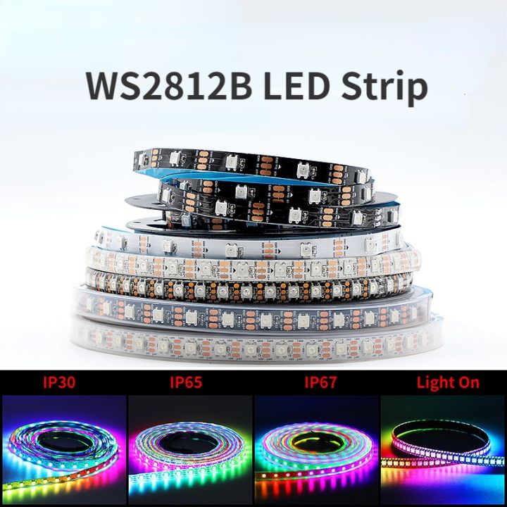 1m/5meters/roll DC5V WS2812B Led Strip 30/60/74/96/144 Leds/m WS2812 ...