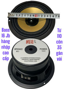 Loa bass 16 JB côn 35 từ 110 gân vải - màng chống thấm màu vàng - giá 1 cái