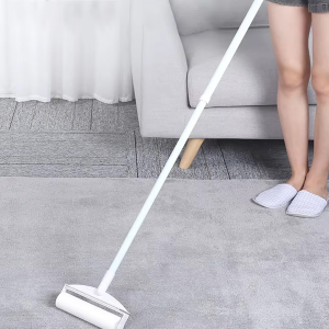 Retractable Floor Sticky lint Roller Pet Hair Dust Removal Cleaning Tool Extendable Blanket Curtain Cleaner R0719