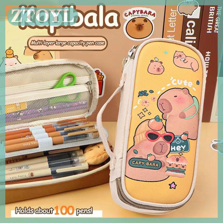 ZTOYL Phim hoạt hình dễ thương capybara bút chì Trường hợp với xử lý ...
