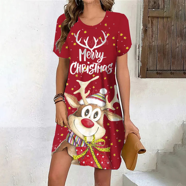Womens Comfy Clothes for Fall Women Casual Cute Cartoon Christmas Santa  Print