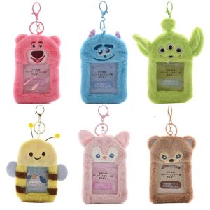 OKDEALS Plush Photocard Holder Cartoon with Keychain Pendant Student ID Card Cover Kawaii Protective Case Kpop Idol Photo Sleeve