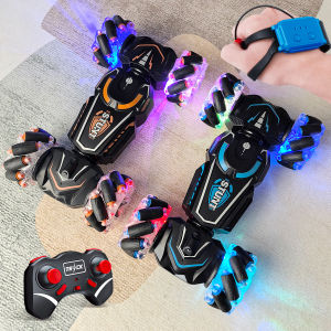 4WD RC stunt car rotation drift 2.4G wireless remote control car childrens and boys sound and light toy car