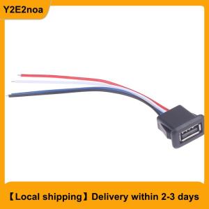 【Local shipping】 USB 2.0 Female Power Jack USB2.0 Charging Port Connector With Cable USB Charger Socket