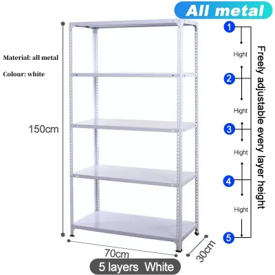 Habitate 3-5 Layers Metal Storage rack Bearing 500KG Angle Steel Rack Shelves Boltless Rack Ideal Goods Storage Shelf Metal Shelf Angle Steel organizer storage rack shelf Adjustable Rack for Supermarket alcony Kitchen Warehouse #HJ01#HJ02#HJ03#HJ06