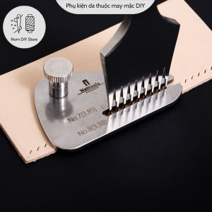 Thước Canh Giữ Da Khi Rút Đục Nattools Chất Thép Trắng Không Gỉ Dụng Cụ Làm Đồ Da Túi Xách Bóp Ví Thủ Công Handmade DIY