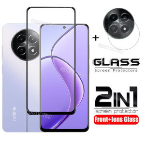 2 in 1 Realme 12X 12 5G 4G Screen Protector + Protector Full Cover Full Glue Realme12X Realme 12 X Realme12 5G Tempered Glass Film Protection With Camera Flim Protection